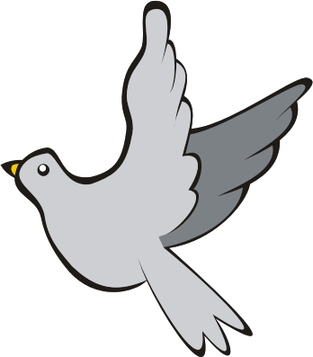 Bird in flight 3 (outline) - Openclipart