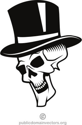 Skull in top hat - Openclipart