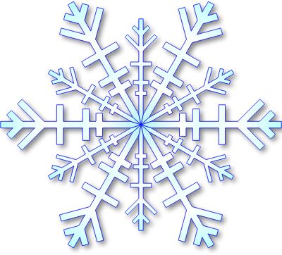 Silhouette of a simple snowflake. Blue snowflake pattern linear.Snow  element 16637362 PNG