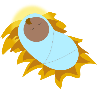 Baby Jesus Star Ornament - Openclipart