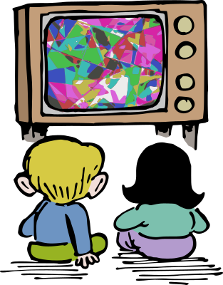Watching TV - Openclipart