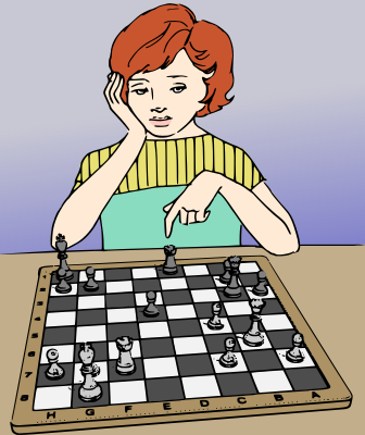 Chess coloring book / Dibujo Ajedrez para colorear -8- - Openclipart