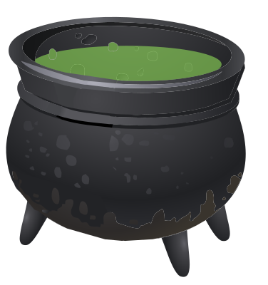 Witch and Cauldron - Openclipart