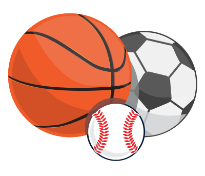 Kawaii Sports Clipart, Baseball clipart, football, Baseball, Basketball,  Soccer, golf clipart, commercial use svg and png