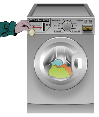 Coin Washing Machine Openclipart