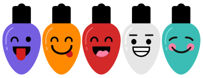 enkelt gang Kompatibel med Kent Christmas Light Character Emojis - Openclipart