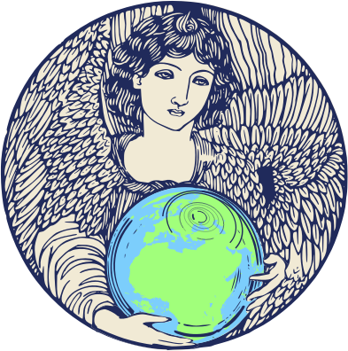 Angel in a Circle - Openclipart