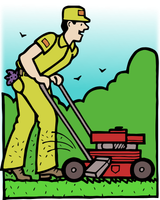 mowing the lawn - Openclipart
