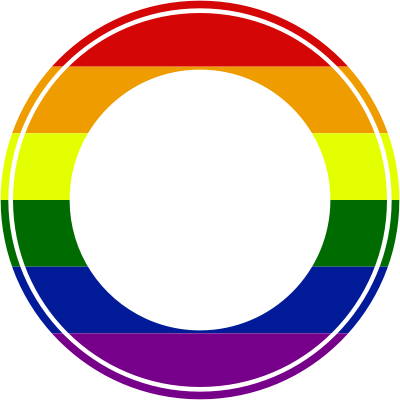 Rainbow gay pride pie chart 6 pieces 60 degrees - Openclipart