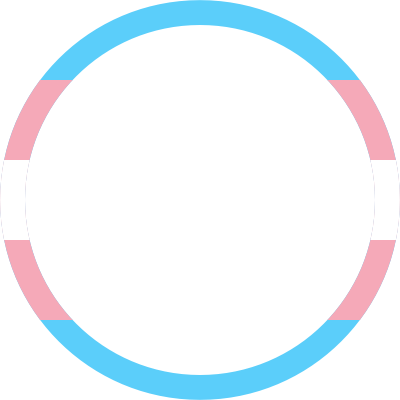 Transgender pride flag thin round border frame - Openclipart