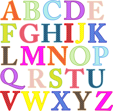Colorful Alphabet Uppercase - Circle Fill - Openclipart