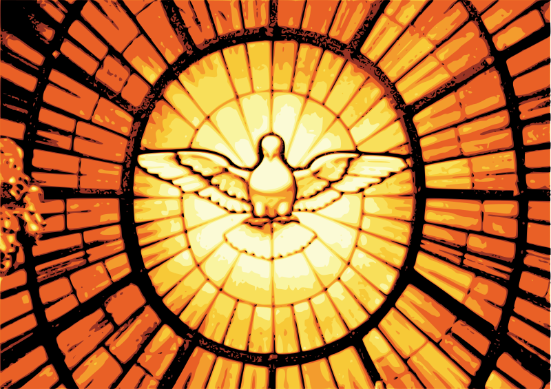 Dove in Glasswindow