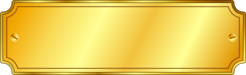 gold name plate png