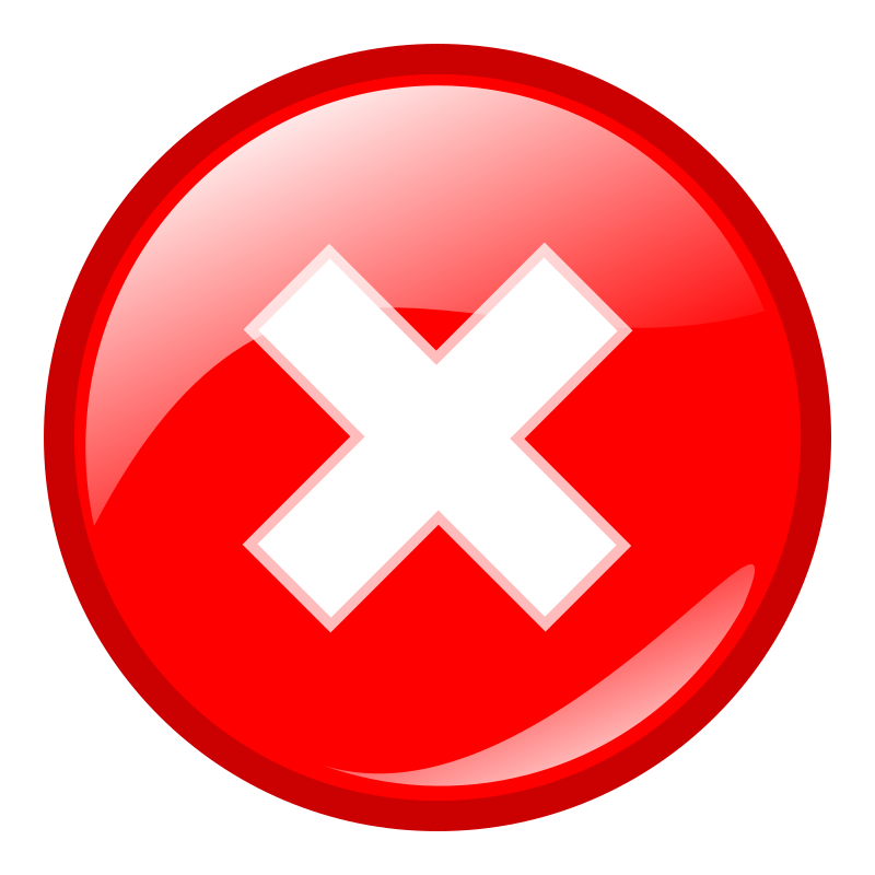 red round error warning icon