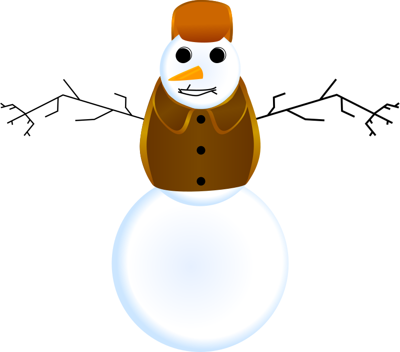 Snowman with clothes
