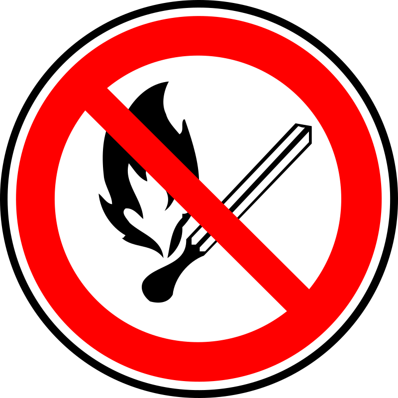 Fire forbidden sign