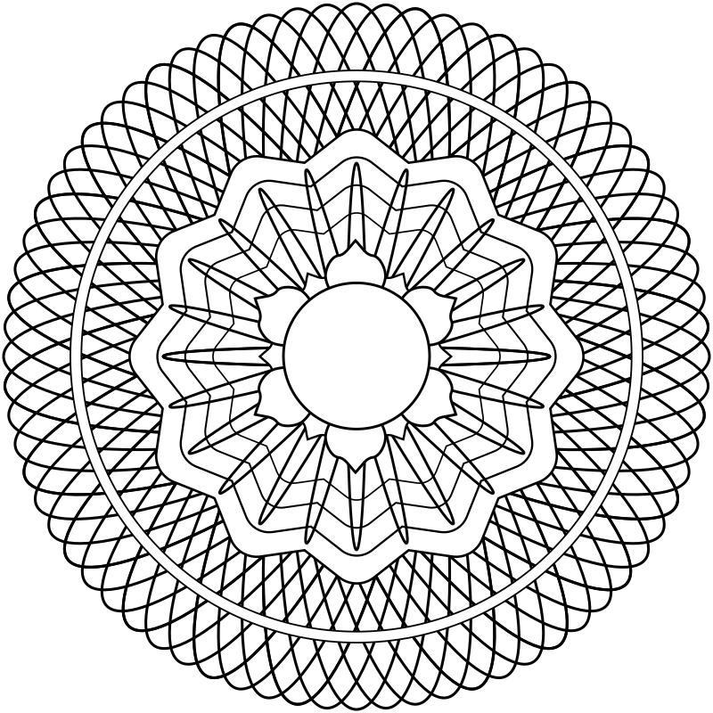 Guilloche Rosette 2