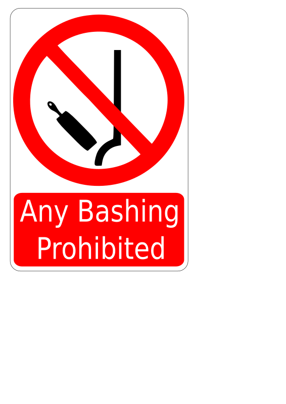 Bashing Prohibited Sign