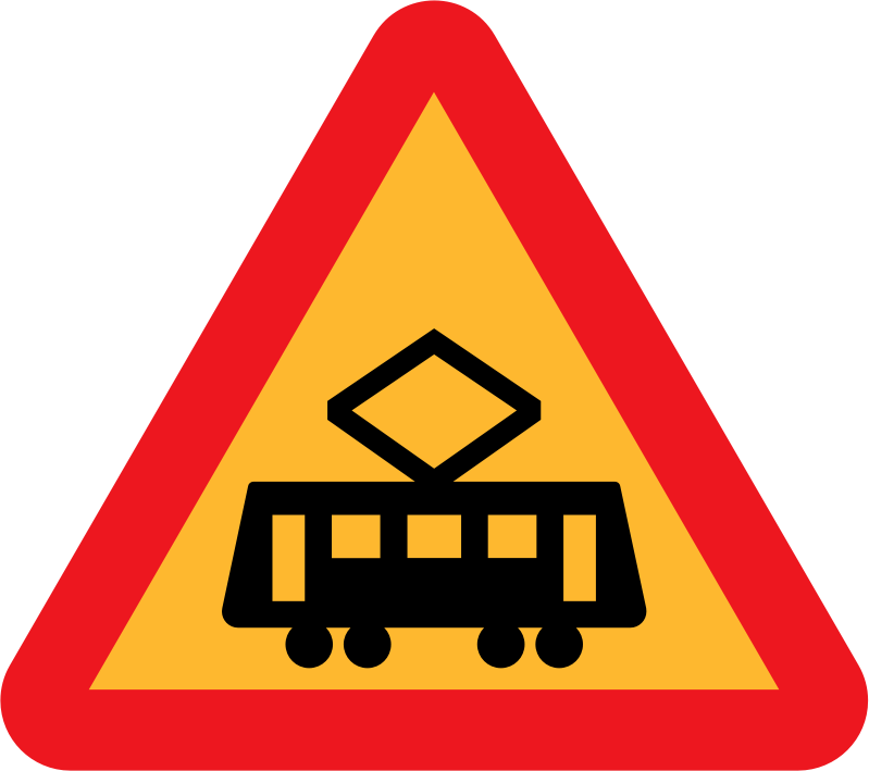 tram roadsign