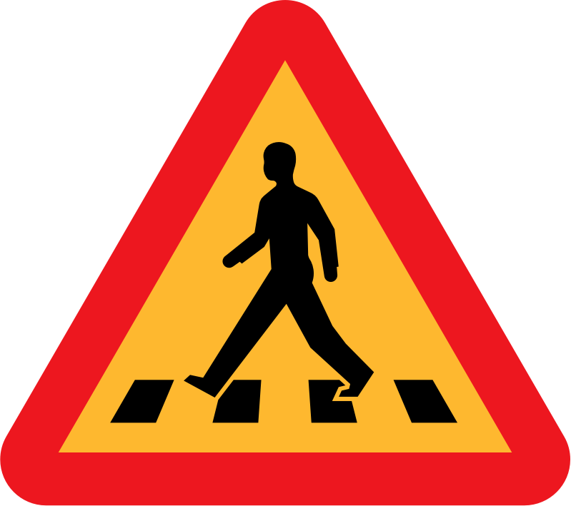 pedestrian crossing sign