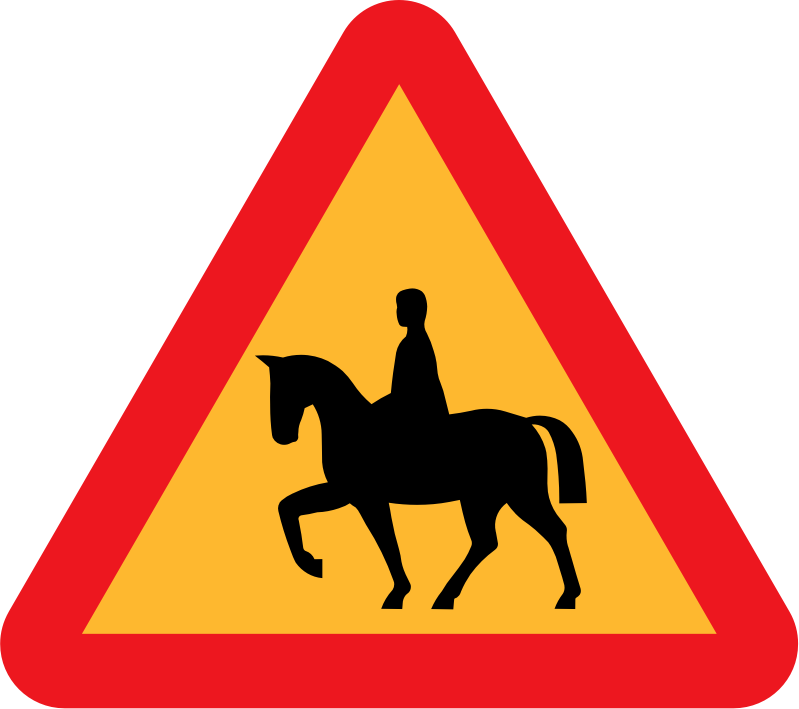 Horserider roadsign