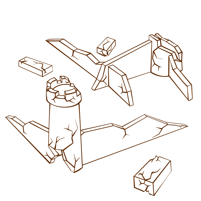 RPG map symbols Ruins 2