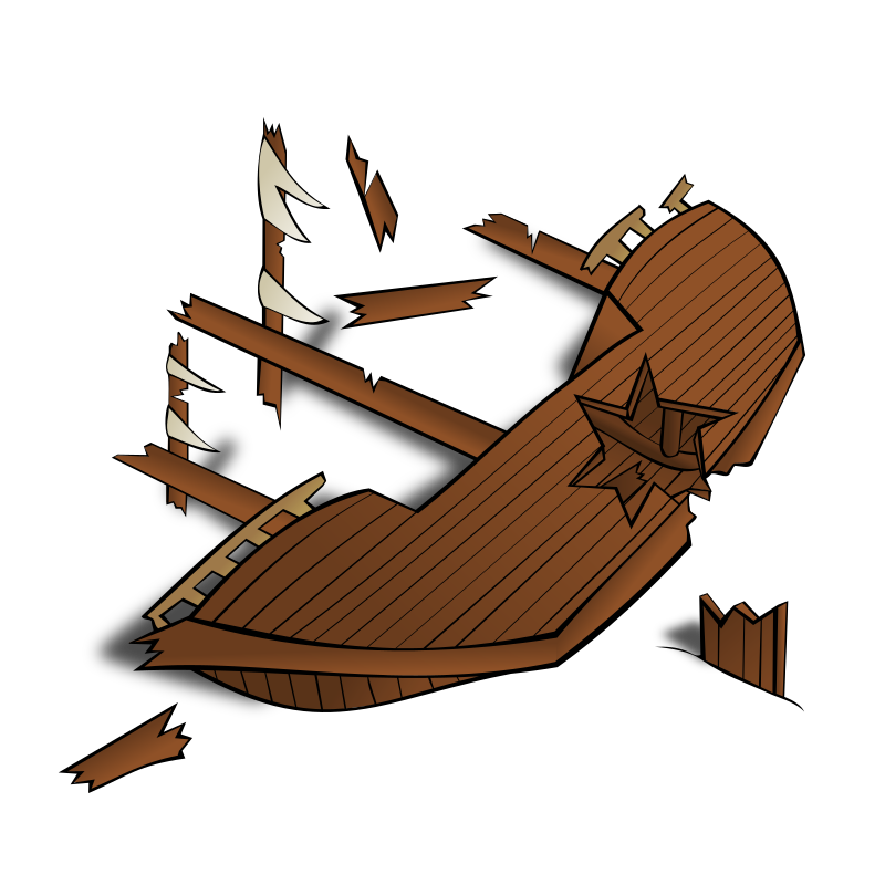 RPG map symbols: Shipwreck