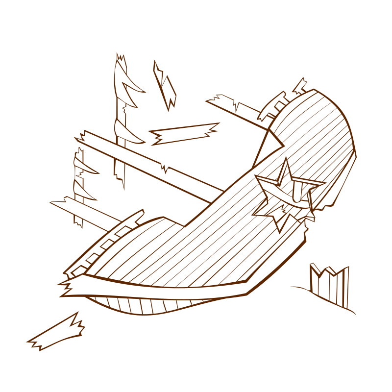 RPG map symbols Shipwreck 2