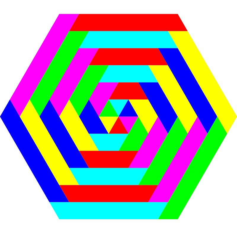 hexagon trapezoid colors