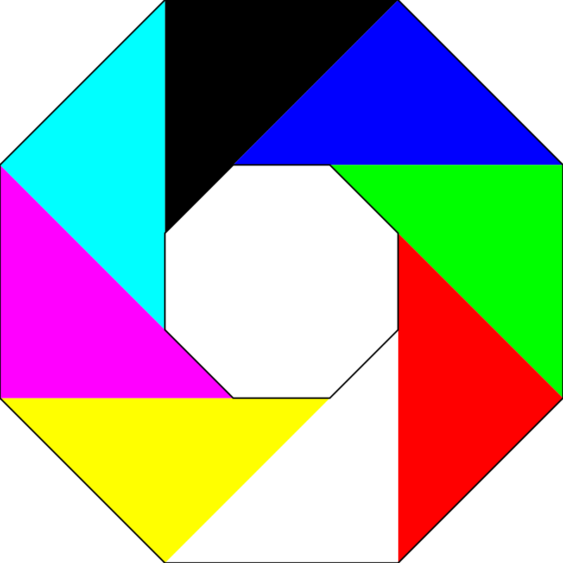 colorful octagon