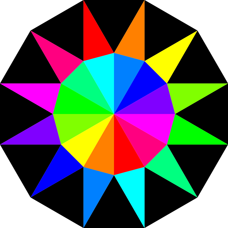 rainbow dodecagram