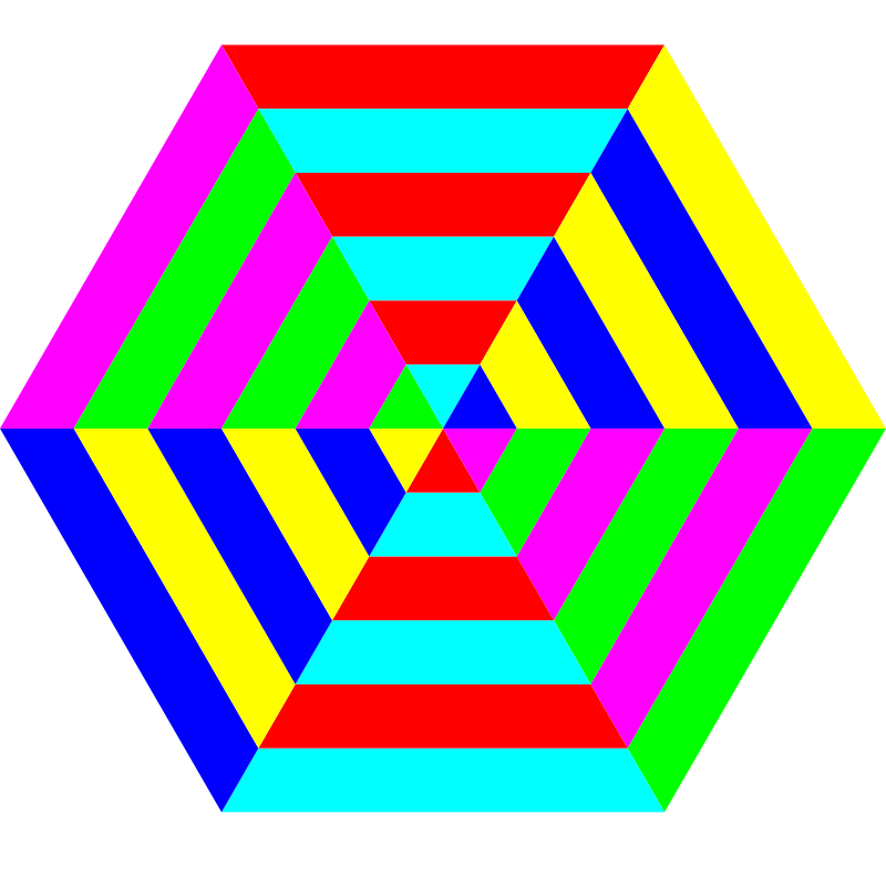 hexgon triangle stripes