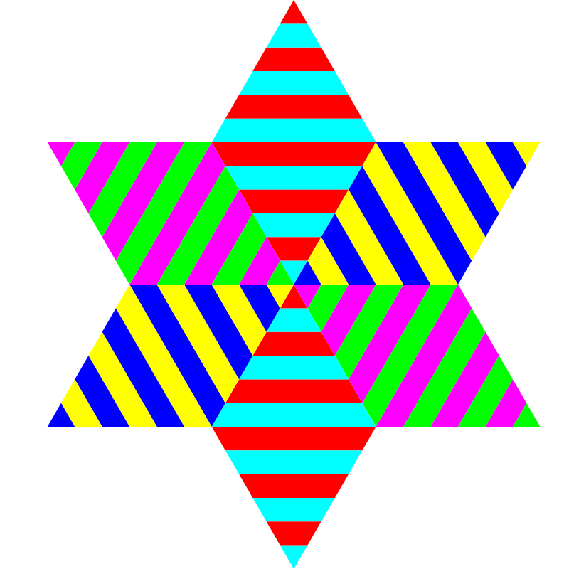 hexagram triangle stripes