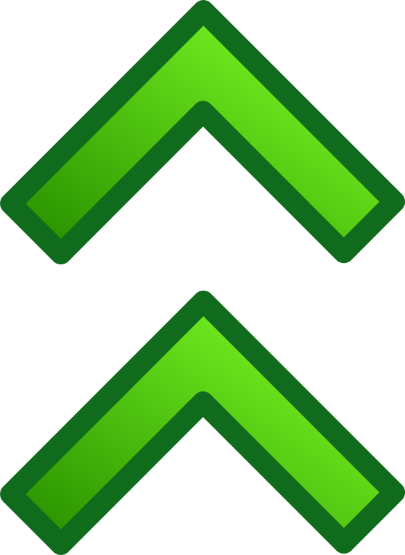 green double arrows set