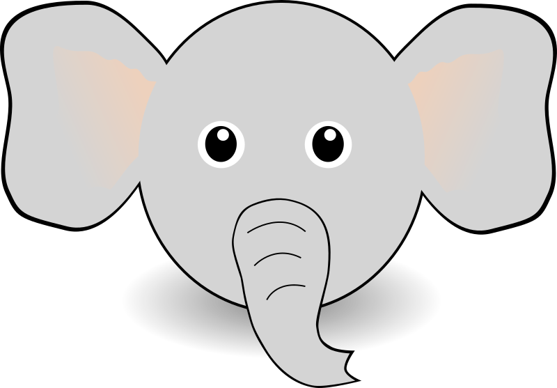 Funny Elephant Face Cartoon