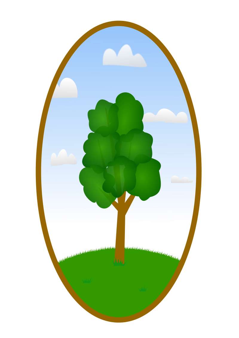 Oval Tree Landscape 2