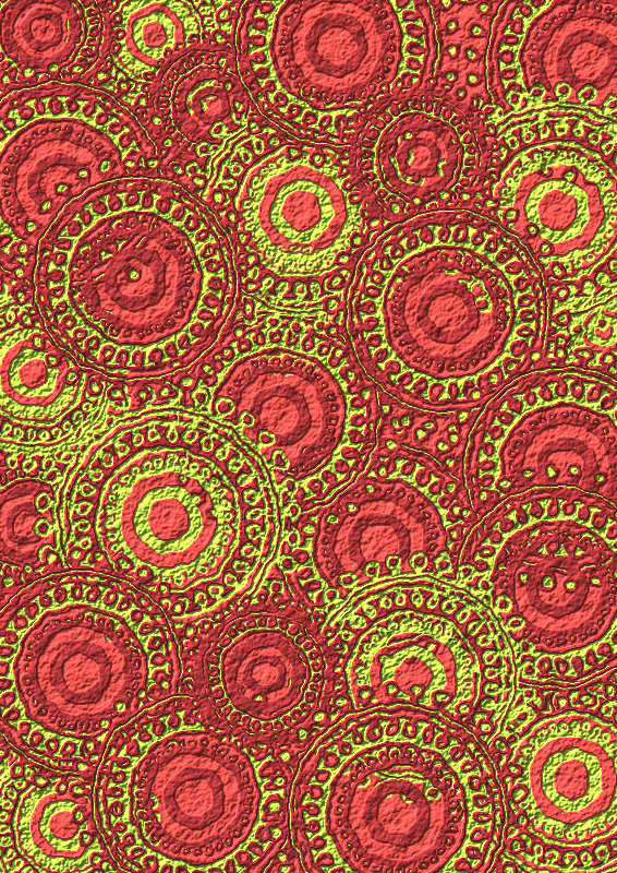 Lime Burgundy Circle Pattern Scrapbook Paper