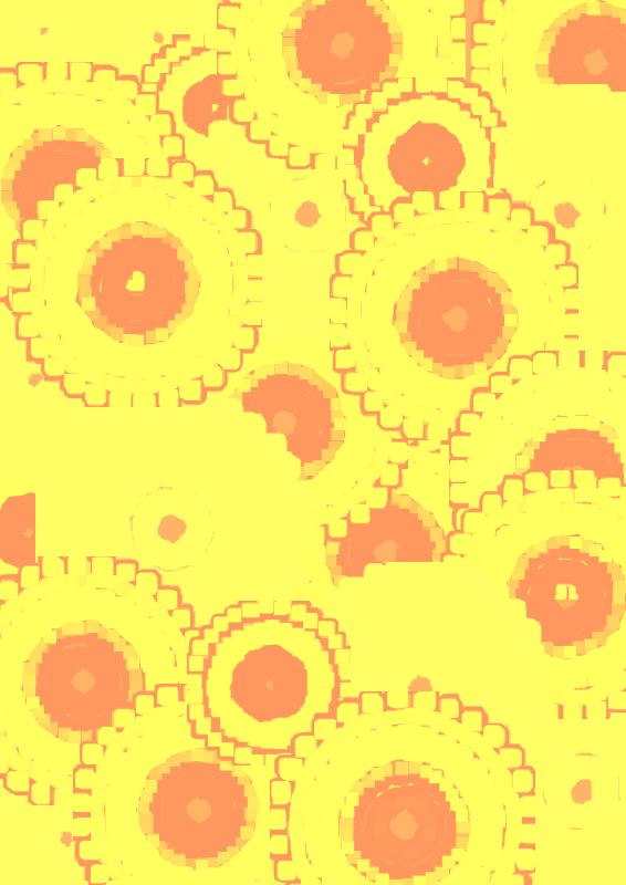 Yellow and Red Circle Pattern Scrapbook Paper