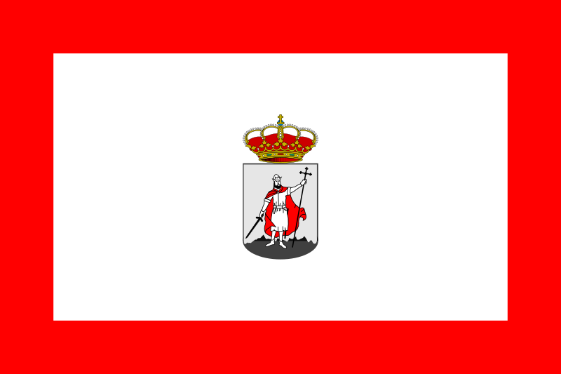 City flag of Gijon, Asturies, Spain