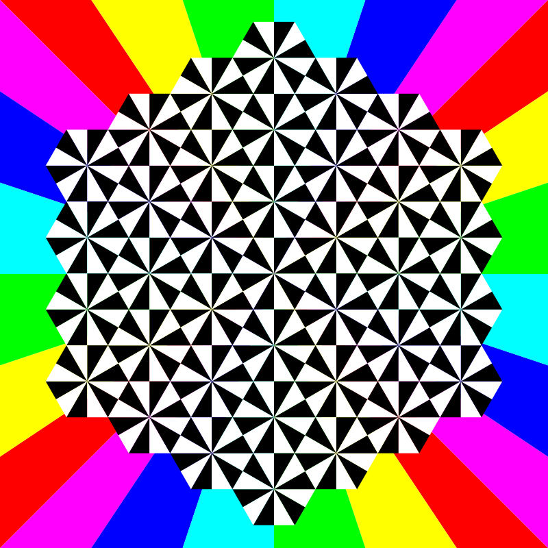 half regular triangle tessellation