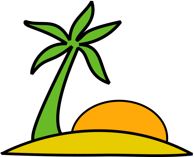 island palm and the sun