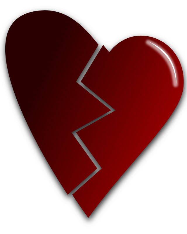 broken heart clipart transparent