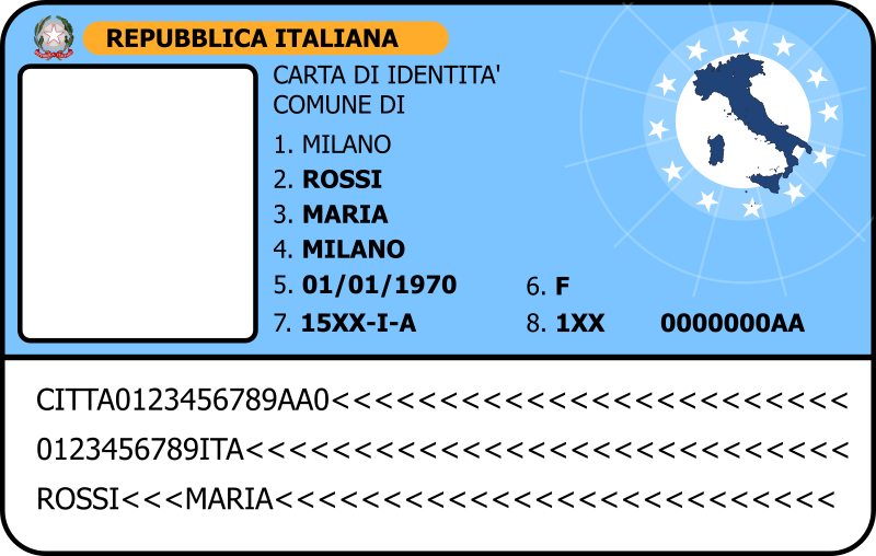 Carta d'identità - ID card