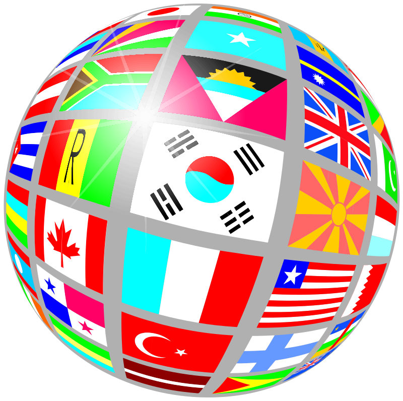 globe of flags