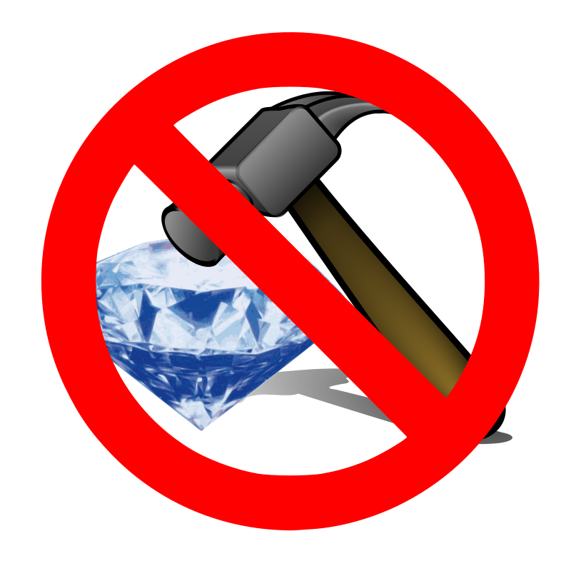 No breaking a diamond with a hammer