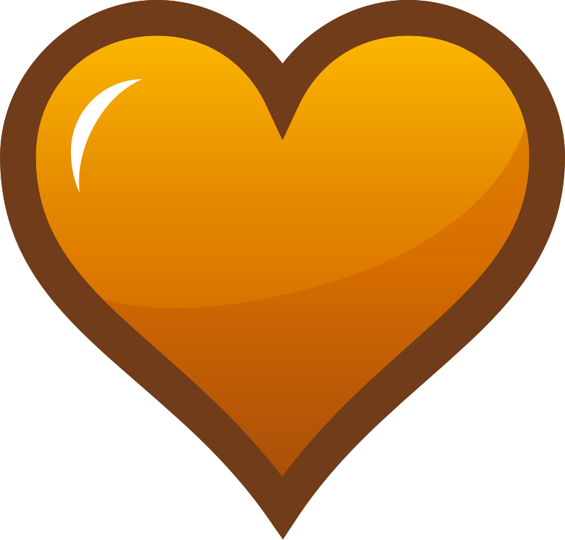 Orange Heart Icon