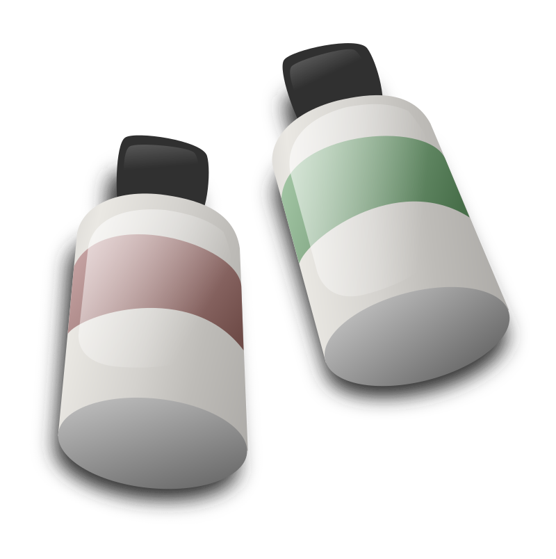 Bottles of dye ink