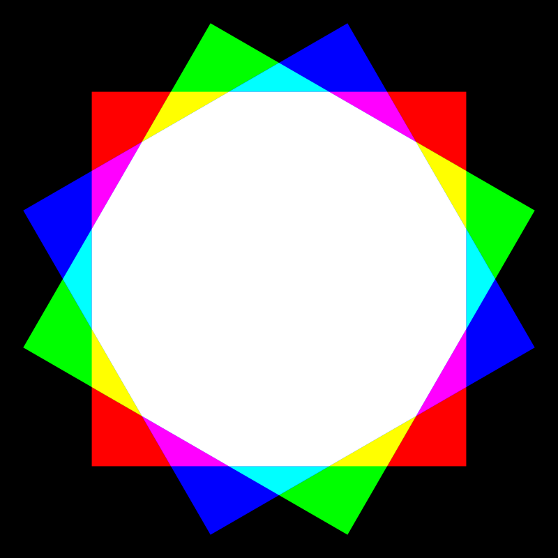 dodecagon color mixing