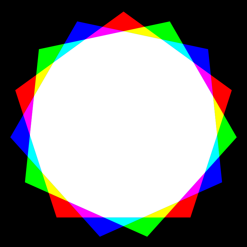 pentadecagon rgb mix