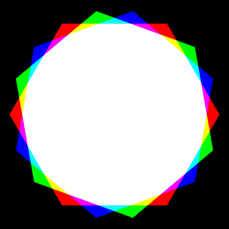 octadecagon rgb mix